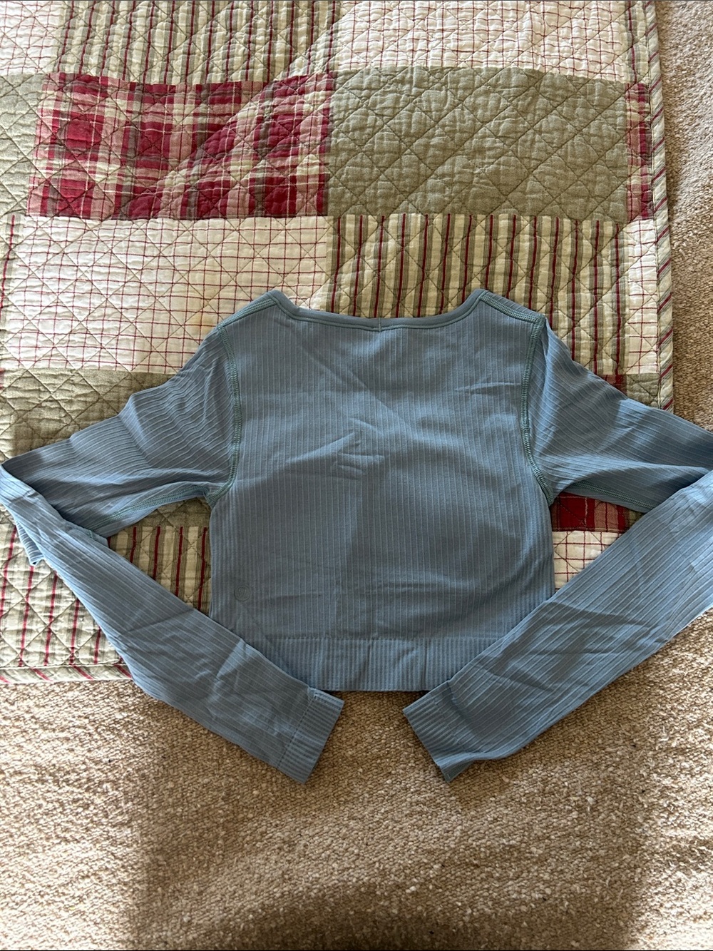 lululemon athletica Ebb To Street Ribbed Long Sleeve Top - Grey Blue - Picture 5 of 6